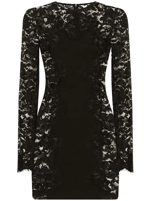 Dolce & Gabbana semi-sheer lace minidress - Black - zdjęcie produktu nr 1