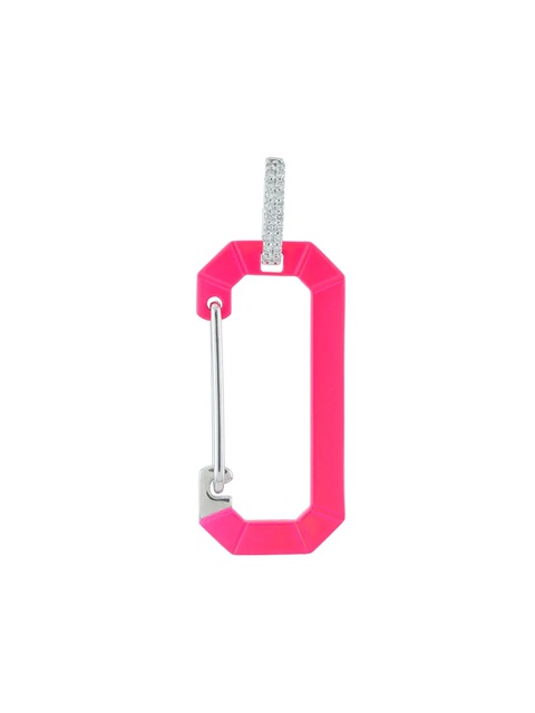 EÉRA 18kt white gold large Chiara single earring - Pink - zdjęcie produktu nr 1