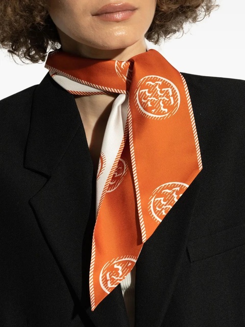Tory Burch printed silk neck scarf - Orange - zdjęcie produktu nr 2