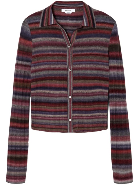 RE/DONE ribbed polo cardigan - Red - zdjęcie produktu nr 1