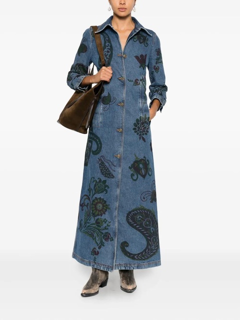 ETRO floral paisley coat - Blue - zdjęcie produktu nr 2