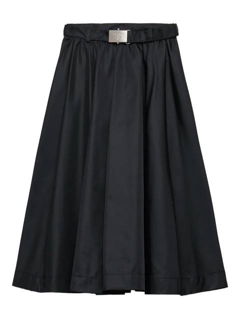 Prada belted pleated skirt - Black - zdjęcie produktu nr 1