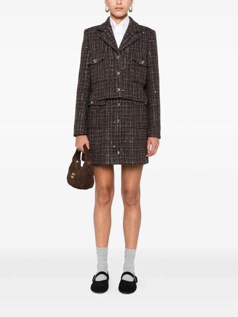 Maje tweed sequin-embellished blazer - Brown - zdjęcie produktu nr 2