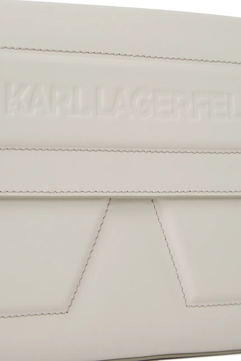 Karl Lagerfeld torebka skórzana kolor biały A1W30154 - zdjęcie produktu nr 1