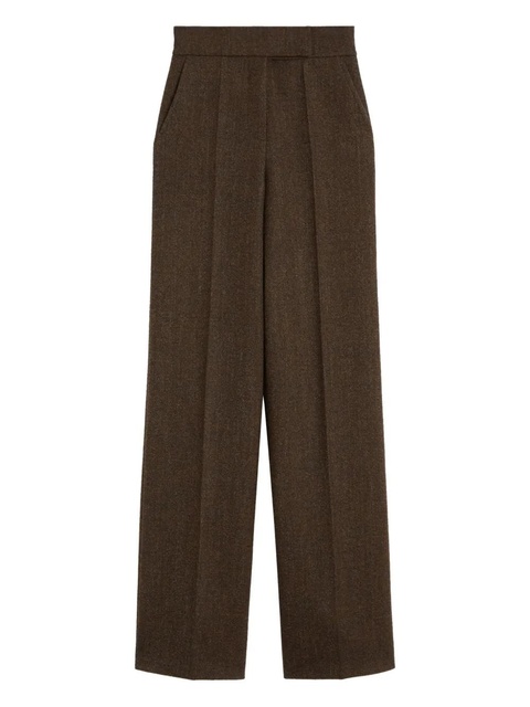 Max Mara pleated wide-leg trousers - Brown - zdjęcie produktu nr 1