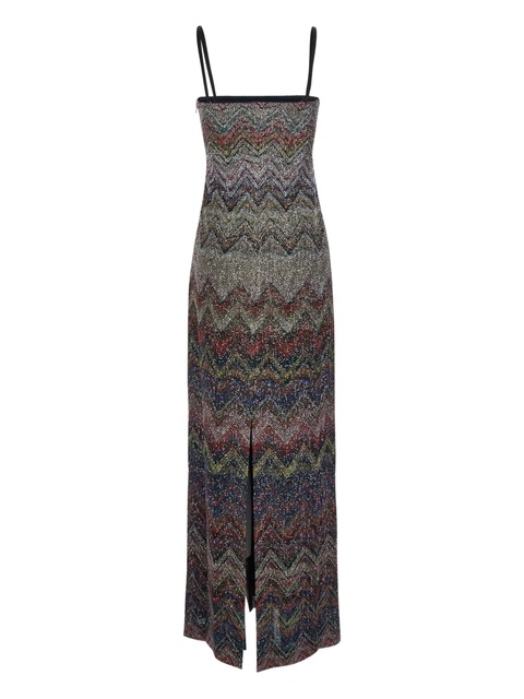 Missoni zigzag-motif sleeveless dress - Blue - zdjęcie produktu nr 1