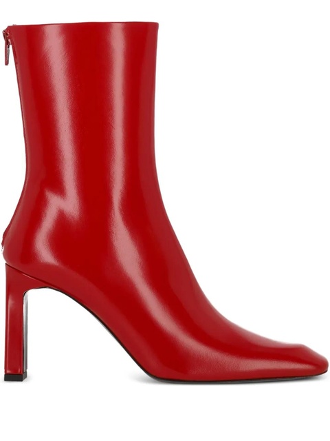 TOTEME zip square toe boots - Red - zdjęcie produktu nr 1