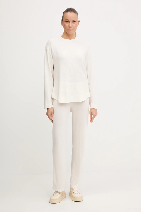BOSS bluza lounge damska kolor beżowy gładka 50535769 - zdjęcie produktu nr 2