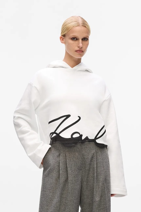 Karl Lagerfeld bluza damska kolor biały z aplikacją A4W20039 - zdjęcie produktu nr 1
