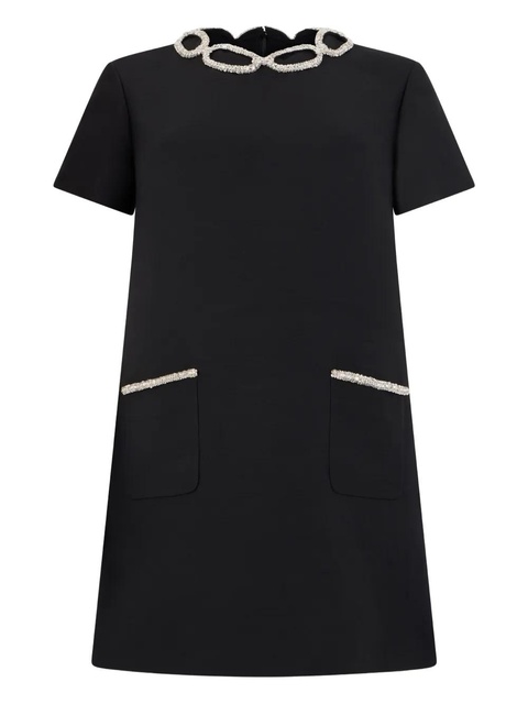Valentino Garavani crystal-embellished mini dress - Black - zdjęcie produktu nr 2