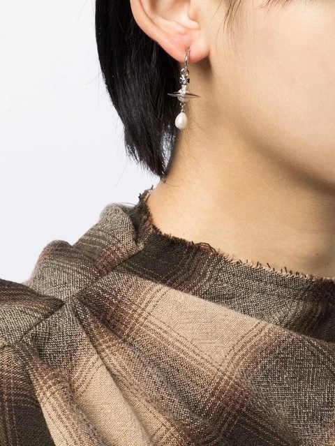 Vivienne Westwood orb-detail post earrings - Silver - zdjęcie produktu nr 2
