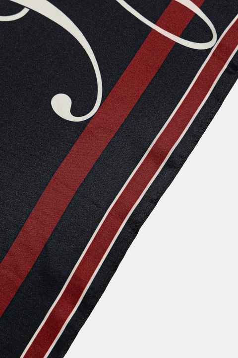 Tommy Hilfiger apaszka jedwabna damska kolor granatowy wzorzysta AW0AW17967 - zdjęcie produktu nr 2