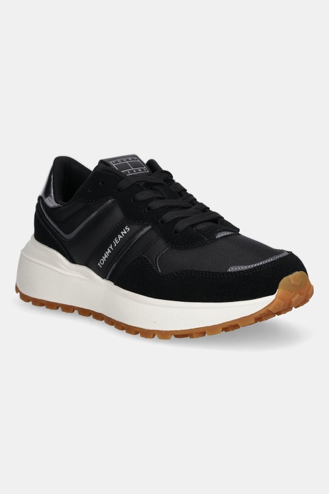 Tommy Jeans sneakersy TJW CLEATED RUNNER damskie kolor czarny EN0EN02861 - zdjęcie produktu nr 1