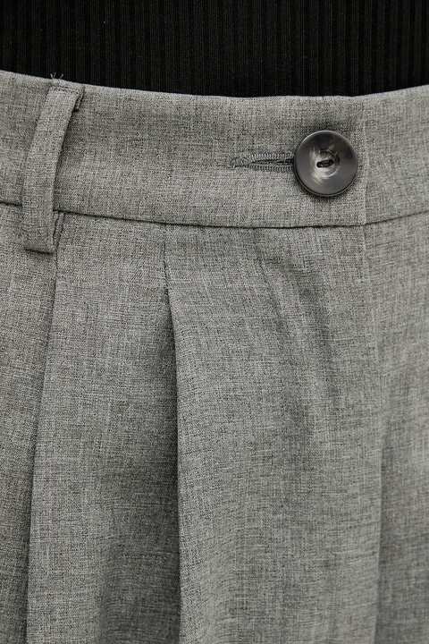 Sisley spodnie damskie kolor szary fason cygaretki high waist 4V99LF07S - zdjęcie produktu nr 1