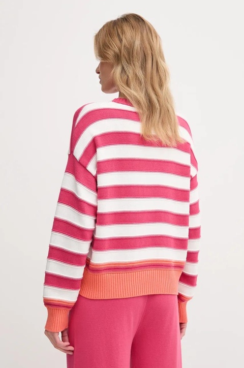 United Colors of Benetton sweter bawełniany damski kolor różowy 1494E10CW - zdjęcie produktu nr 2