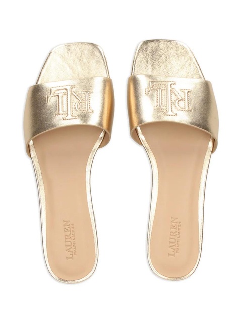 Lauren Ralph Lauren embossed-logo sandals - Gold - zdjęcie produktu nr 2