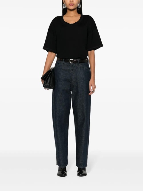 LEMAIRE drop-shoulder cotton T-shirt - Black - zdjęcie produktu nr 2