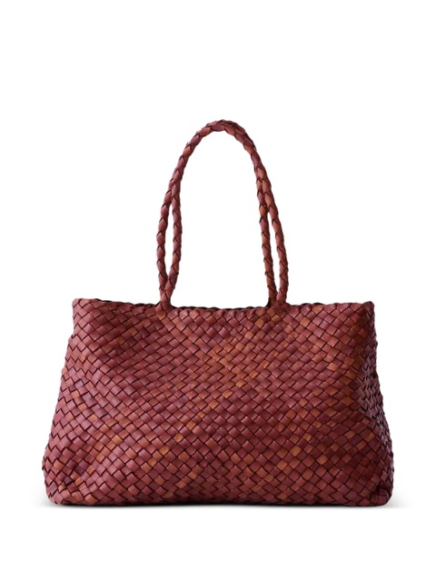 DRAGON DIFFUSION Vintage Mesh braided leather tote bag - Red - zdjęcie produktu nr 1