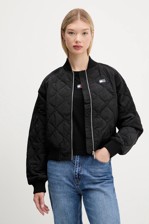 Tommy Jeans kurtka bomber kolor czarny przejściowa DW0DW21631 - zdjęcie produktu nr 1