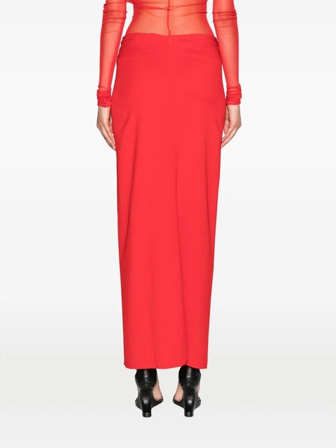 Christopher Esber high-waist draped skirt - Red - zdjęcie produktu nr 2
