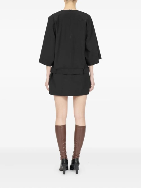 MM6 Maison Margiela belted mini dress - Black - zdjęcie produktu nr 2