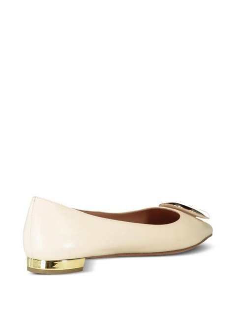 Aquazzura hoop-detail pointed flats - Neutrals - zdjęcie produktu nr 1