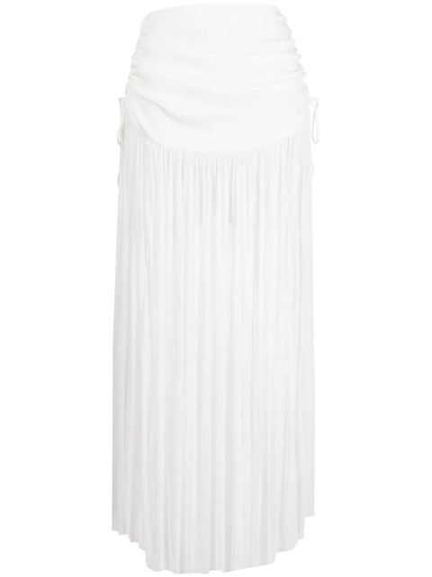 Christopher Esber sheer tulle-panel maxi skirt - White - zdjęcie produktu nr 1
