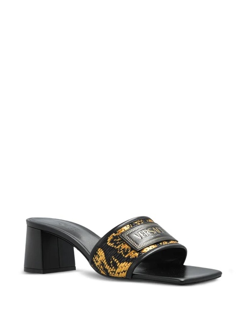 Versace 55mm Theia Barocco mules - Black - zdjęcie produktu nr 2