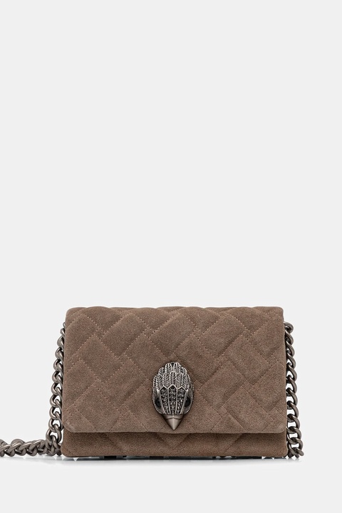 Kurt Geiger London torebka zamszowa MINI KENSINGTON kolor brązowy 9594547209 - zdjęcie produktu nr 1