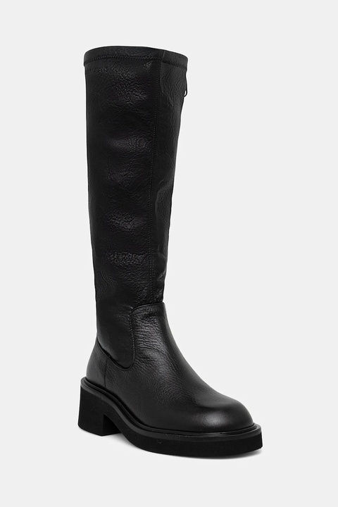 Tommy Jeans kozaki TJW STRETCHY LONG BOOT damskie kolor czarny na słupku EN0EN02851 - zdjęcie produktu nr 2