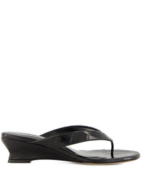 Le Monde Beryl 40mm micro wedge thong sandals - Black - zdjęcie produktu nr 1