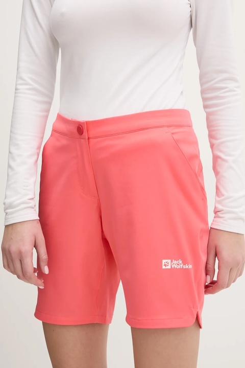 Jack Wolfskin szorty outdoorowe Hiking Alpine kolor pomarańczowy gładkie medium waist 1509141 - zdjęcie produktu nr 1