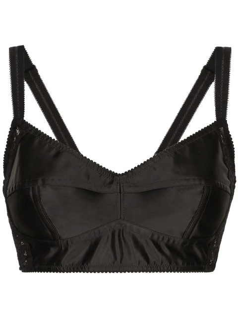 Dolce & Gabbana satin bra top - Black - zdjęcie produktu nr 1