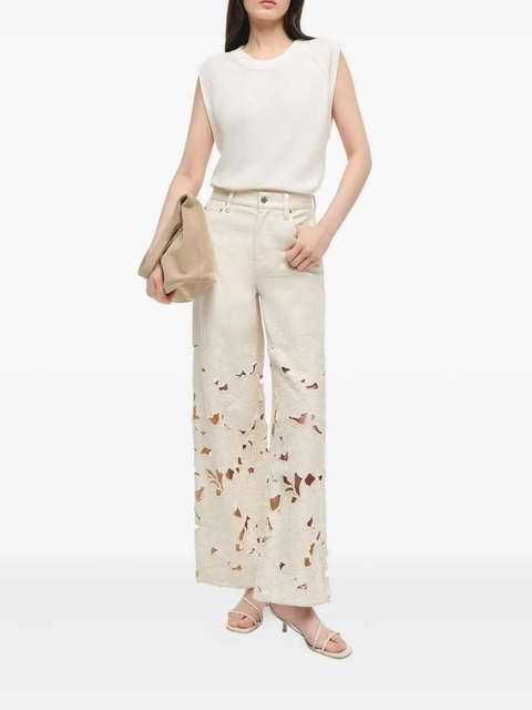 Simkhai Betty floral-lace jeans - Neutrals - zdjęcie produktu nr 2