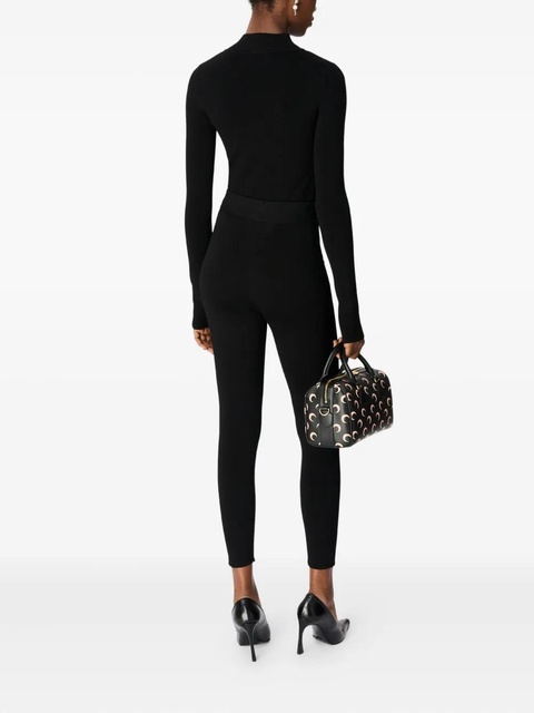 Marine Serre moon-logo leggings - Black - zdjęcie produktu nr 2