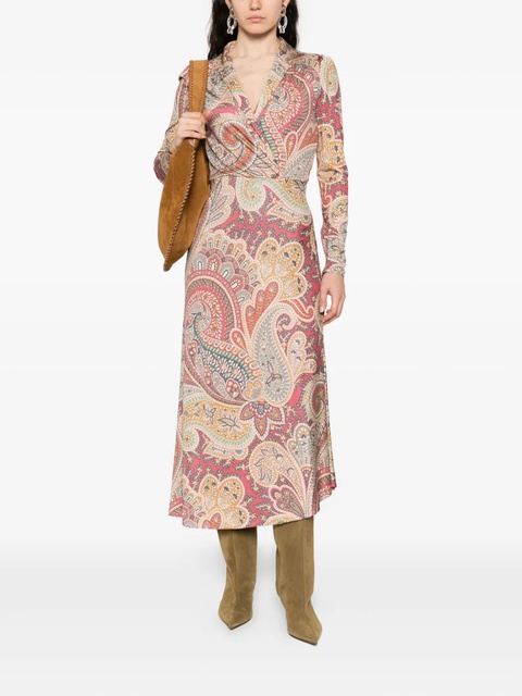 ETRO paisley wrap dress - Neutrals - zdjęcie produktu nr 1