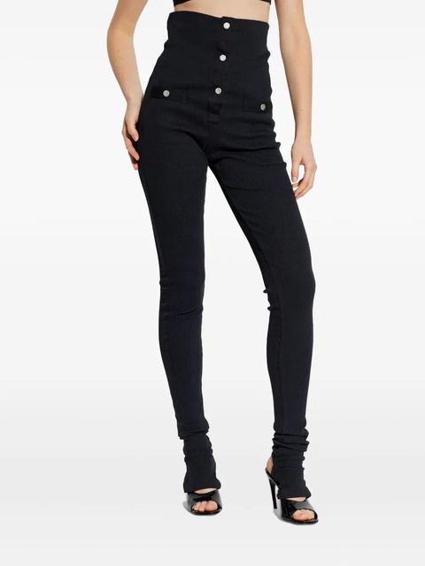 The Attico button ribbed trousers - Black - zdjęcie produktu nr 2