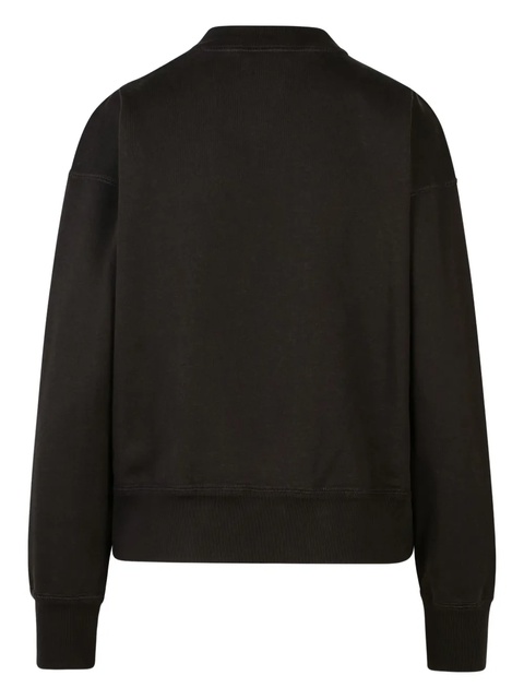 ISABEL MARANT flocked-logo crew-neck sweatshirt - Black - zdjęcie produktu nr 2