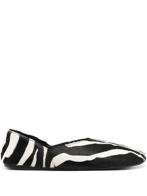 KHAITE Jane animal-print ballet flats - Black - zdjęcie produktu nr 1