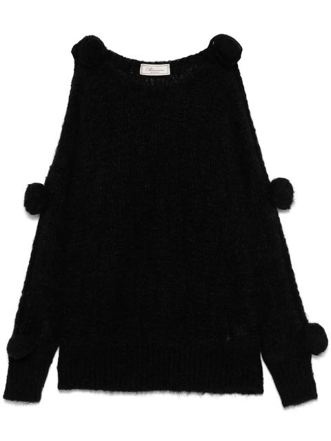 Blumarine floral-appliqué sweater - Black - zdjęcie produktu nr 1