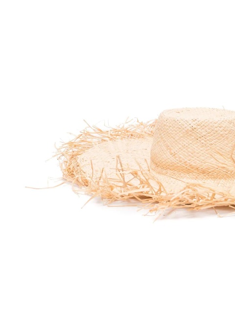 Ruslan Baginskiy fringed wide-brim straw hat - Neutrals - zdjęcie produktu nr 1
