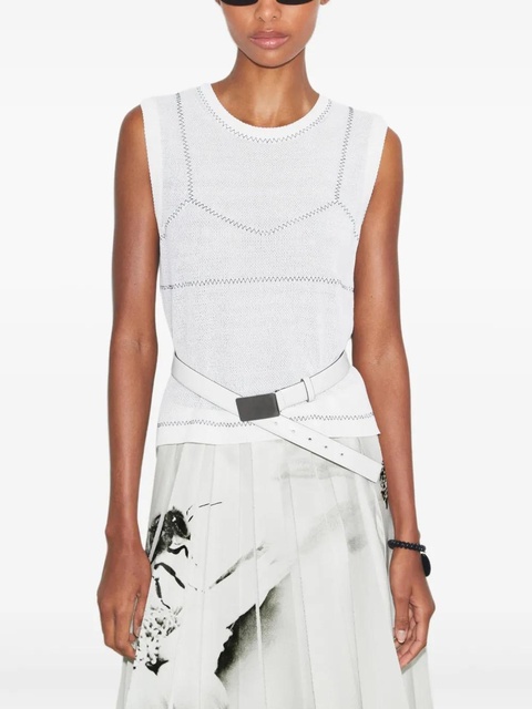 Tory Burch knitted sleeveless top - White - zdjęcie produktu nr 1