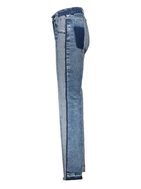 Maison Margiela stonewashed-panelled jeans - Blue - zdjęcie produktu nr 2