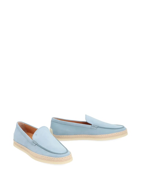 Tod's Gomma suede sole leather loafers - Blue - zdjęcie produktu nr 2