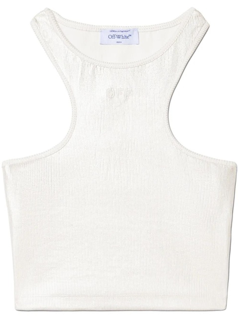 Off-White ribbed crop top - zdjęcie produktu nr 1