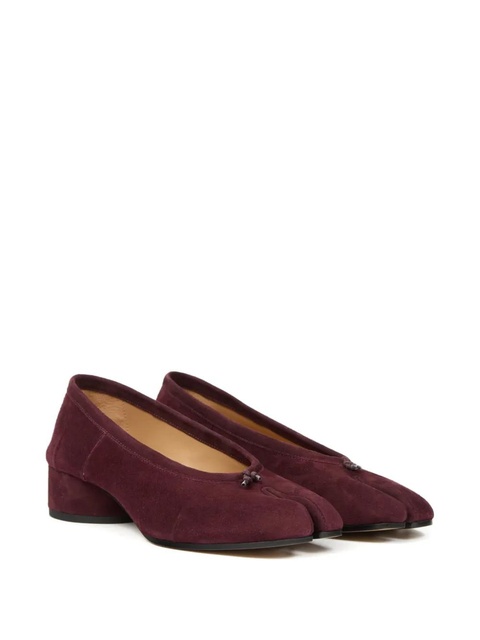 Maison Margiela Tabi block-heel suede pumps - Red - zdjęcie produktu nr 2