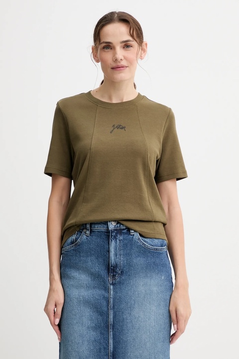 G-Star t-shirt bawełniany damski kolor zielony D26907.D976 - zdjęcie produktu nr 1