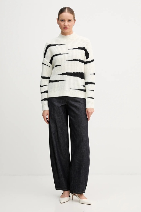 Marc Aurel sweter z domieszką wełny damski kolor beżowy 8044-8000-82090 - zdjęcie produktu nr 1