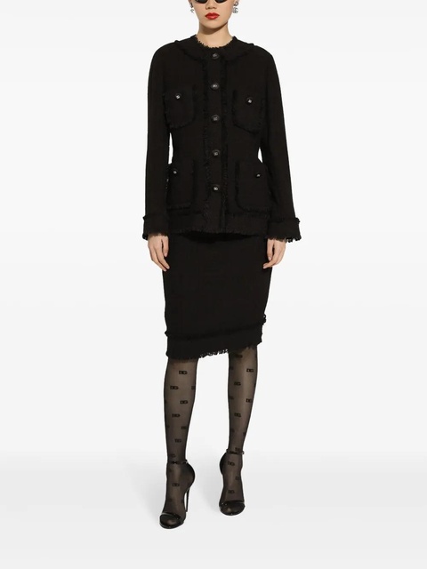 Dolce & Gabbana single-breasted tweed jacket - Black - zdjęcie produktu nr 2