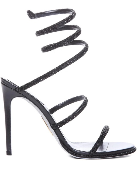 René Caovilla 105mm leather sandals - Black - zdjęcie produktu nr 2